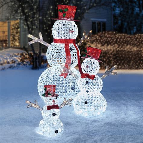 christmas outdoor lighted snowman